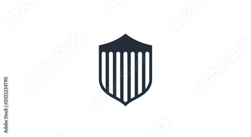 Photography Black Shield Icon Graphic Design Element.
