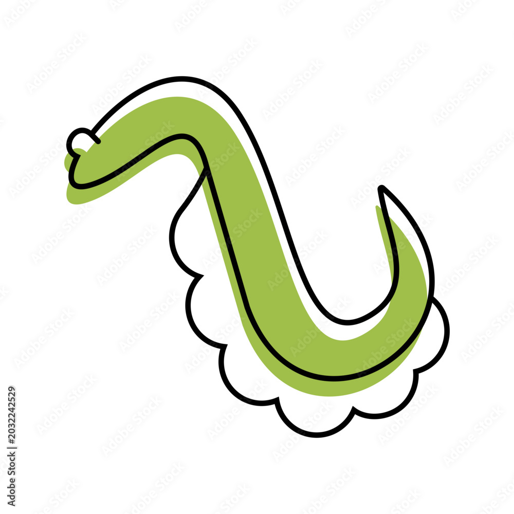 Naklejka premium Conger eel icon. Animals and seafood line symbol. Color.