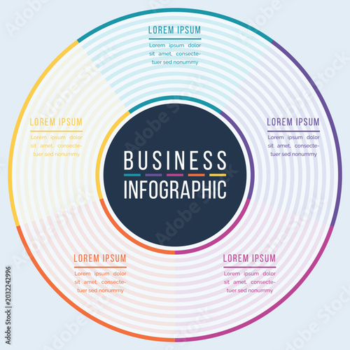 Circular Infographic Business Design 5 Options