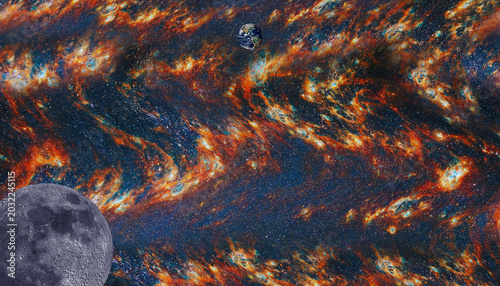 Slika na platnu Star-forming regions in M51, earth