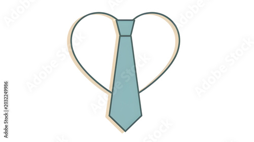 A heart-shaped tie illustration for Father's Day celebrations