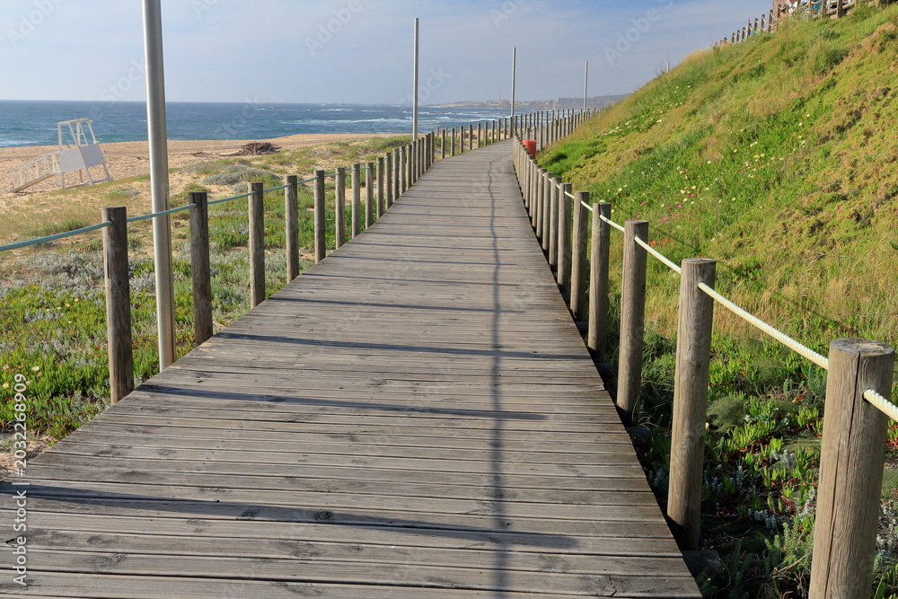 Fototapeta premium A boardwalk on a beach