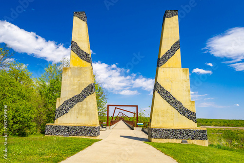 Fotografie High Trestle Trail Bridge Entrance Iowa