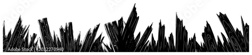 Photos Shattered wooden planks and broken timber shards in detailed engraving style