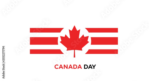 Canada Day Flag Emblem Logo Symbol.