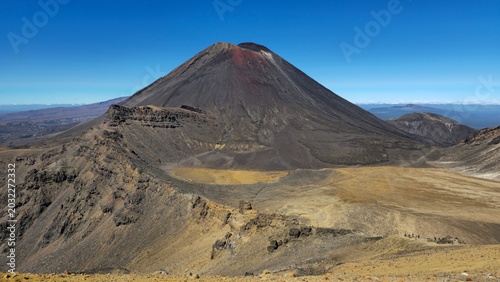 Canvastavla Mount Ngauruhoe view from Tongariro Alpine Crossing, Tongariro National Park, Ne