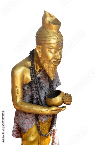 Rue-si (Hermit) statue at Wat Phra That Doi Kham, Chiang Mai, Thailand