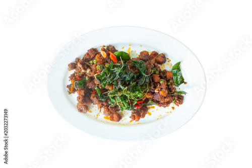 Spicy stir fried minced catfish with chili paste