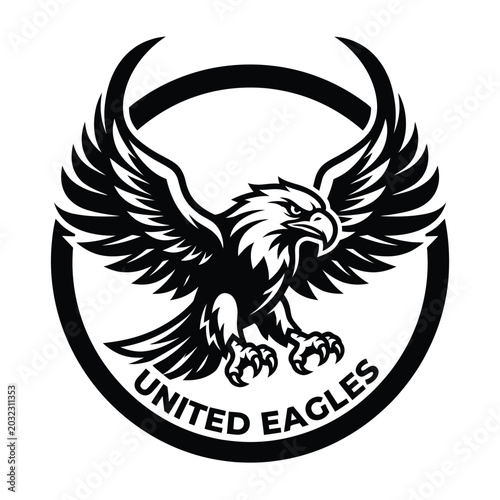 United Eagles Logo With Bird.