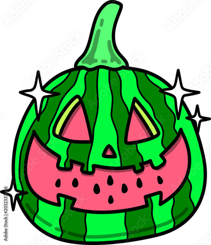 Summerween Watermelon Ghost Cartoon