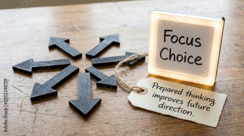 Arrows Pointing Towards Focused Decision Making
