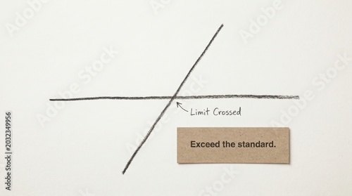 Line Crossing Limit Exceeding Standard Concept