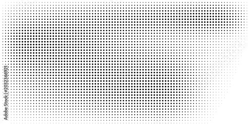 Quadro su tela Set of halftone dots gradient pattern texture isolated on white background
