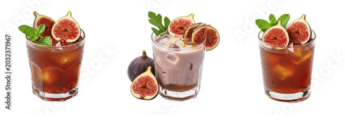 Foto Fig plant beverage liquid extract showcasing organic plant emulsion parameters, distinct cellular taxonomy traits, botanical fluid properties, food nutrition elements within culinary drink archives