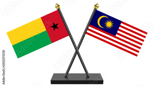 Canvastavla Flag of Malaysia and Guinea Bissau