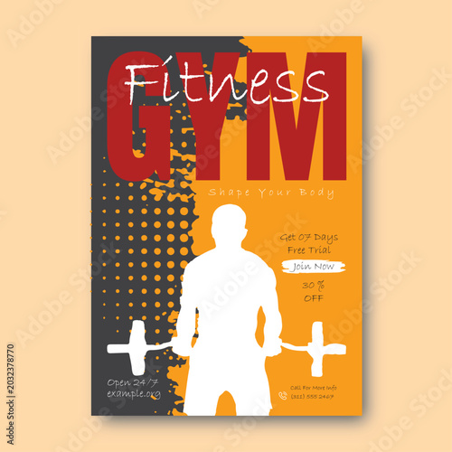 Fitness Gym Promotional Flyer Template
