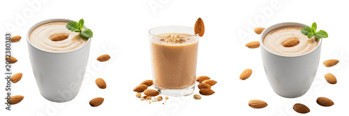 Almond viscosity fluid juice liquid extract showcasing organic plant emulsion parameters, distinct cellular taxonomy traits, botanical fluid properties, food nutrition elements within culinary