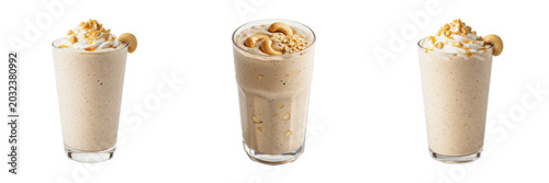 Cashew structural fluid smoothie liquid extract showcasing organic plant emulsion parameters, distinct cellular taxonomy traits, botanical fluid properties, food nutrition elements within culinary