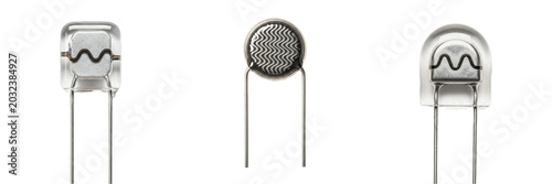 Foto Photoresistor LDR electronic hardware component specimen showcasing solid state