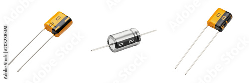 Tantalum capacitor electronic hardware component specimen showcasing solid state physical morphology traits, microelectronics electrical network topology parameters, architectural circuit schematics
