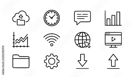 Canvas-taulu Modern Miscellaneous Icon Pack | Linear Vector UI Icons for Web & Mobile
