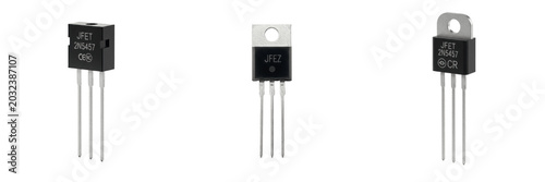 Photos JFET transistor electronic hardware component specimen showcasing solid state ph