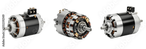 Canvas Print DC motor hardware component specimen displaying structural microelectronics circ