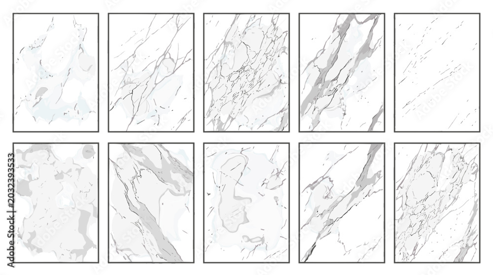 Obraz premium Collection of various marble textures and patterns for design use