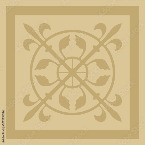 Slika na platnu Vector gold ancient Roman ornament elements