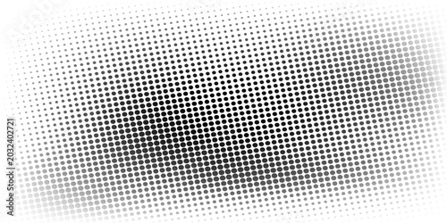 Foto Set of halftone dots gradient pattern texture isolated on white background