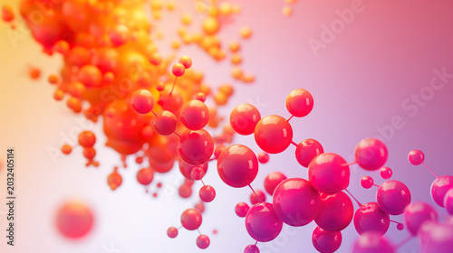 Molecule Structure in Scientific Context with Modern Design