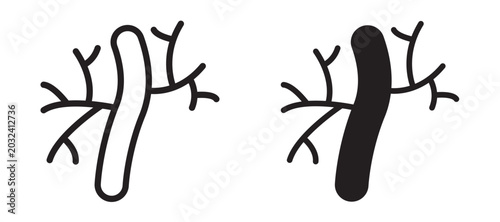 Bild auf Leinwand Human artery icon In Flat and stroke Style Vector For App, UI, Websites