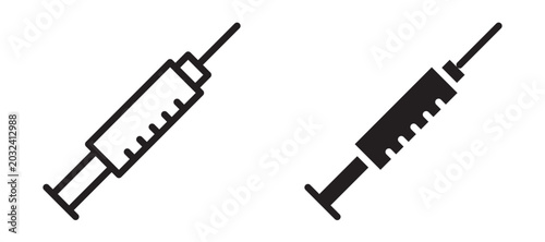 Photos Needle icon In Flat and stroke Style Vector For App, UI, Websites