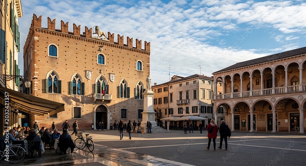 Fototapeta premium Historic buildings and square scene architecture and urban landscape