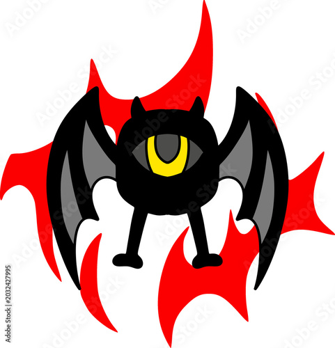 evil devil illustration, on a white background.