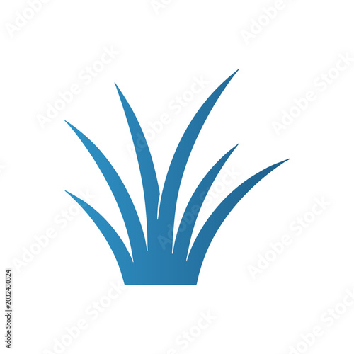 Photos Blue Grass Icon Vector Illustration