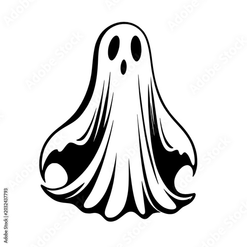 ghost icon, simple style