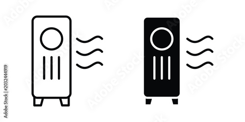 Canvas Print Air purifier icon concept pack in line and solid icons