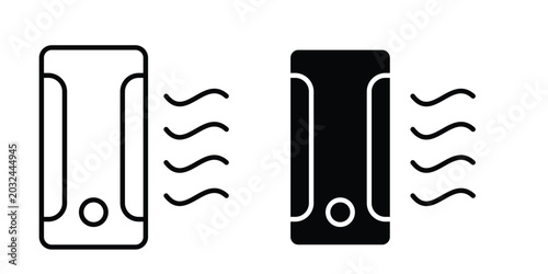 Fotografi Air purifier icon concept pack in line and solid icons