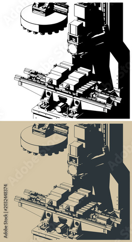 Foto CNC milling machine with automatic tool changer
