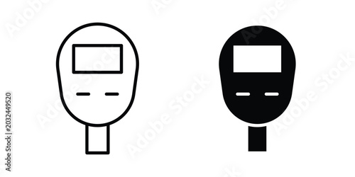 Fotografie Glucometer icon concept pack in line and solid icons