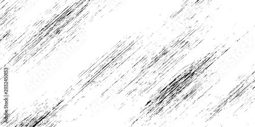 Diagonal black scratched lines on white grunge background vector texture
