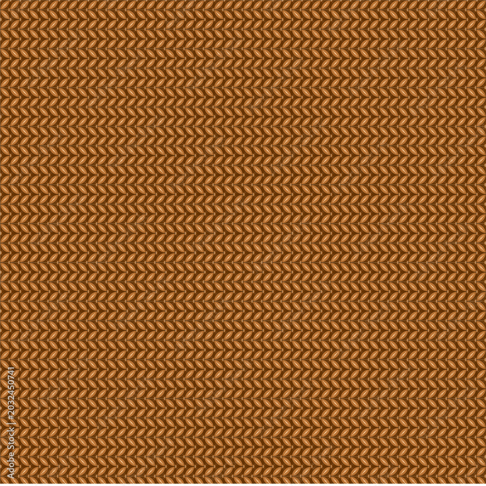 Fototapeta premium Seamless Brown Kawung Batik Vector Pattern with Traditional Indonesian Geometric Ornament Background