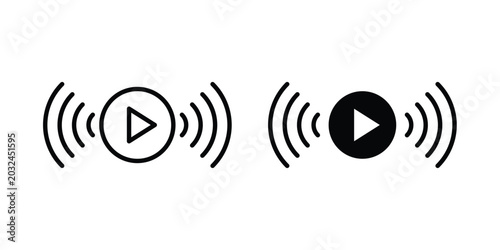 Tableau sur toile Livestream icon concept pack in line and solid icons