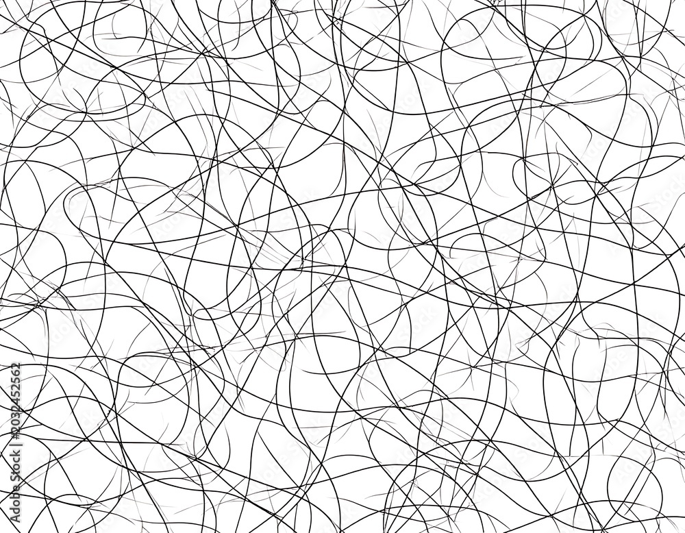 Obraz premium Black scribbles on white background texture.