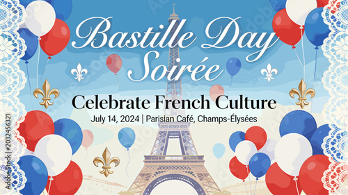 Fotografie Bastille Day Soirée: Celebrate French Culture with a Parisian Café Experience on July 14, 2024
