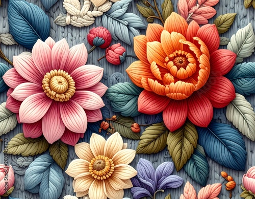 A vibrant floral arrangement with colorful flowers and leaves on a wooden background