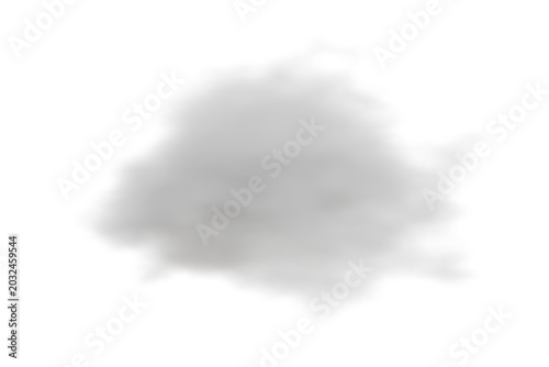 Clean white 3D cloud isolated on black for corporate presentation layout.
