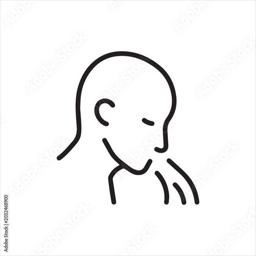 Bild auf Leinwand Vomiting Thin Line Icon