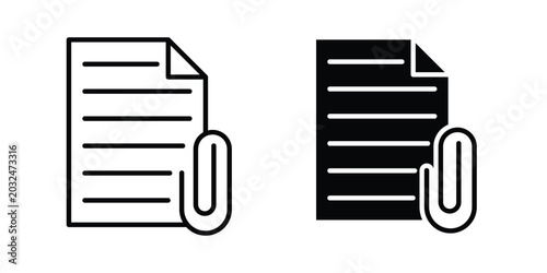 Fotografía Attach document icon For Web And UI, Simple Icons